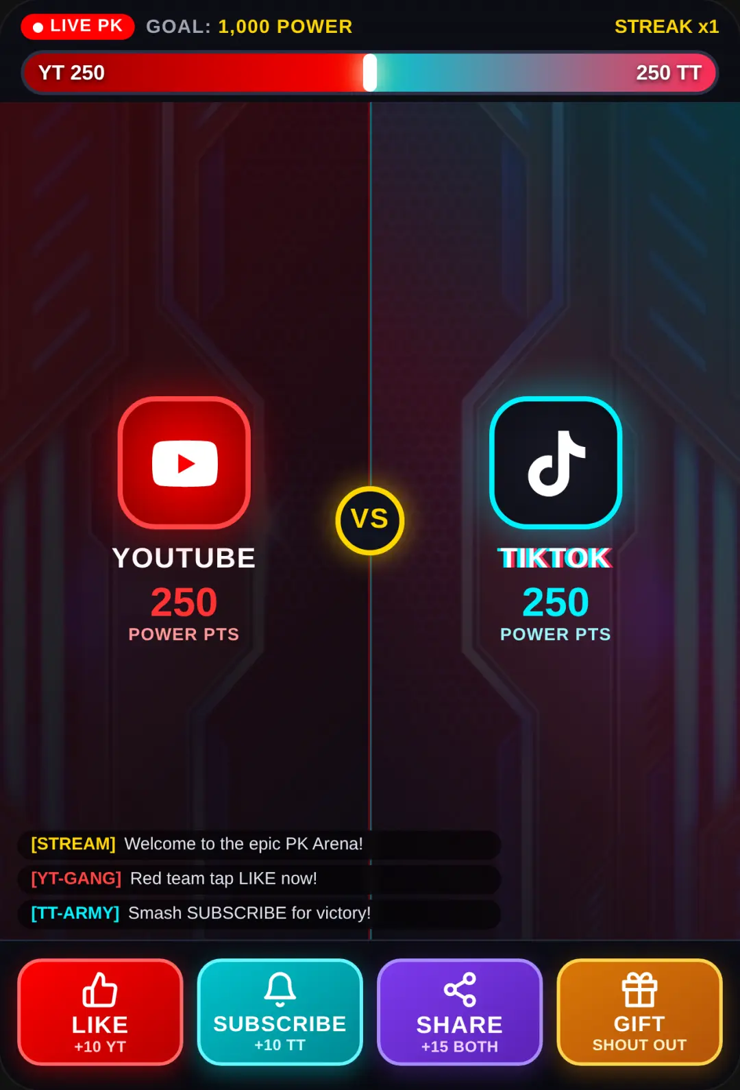 YouTube vs TikTok Showdown(update 2:the new gifts update🎁)🤼🤺 cover