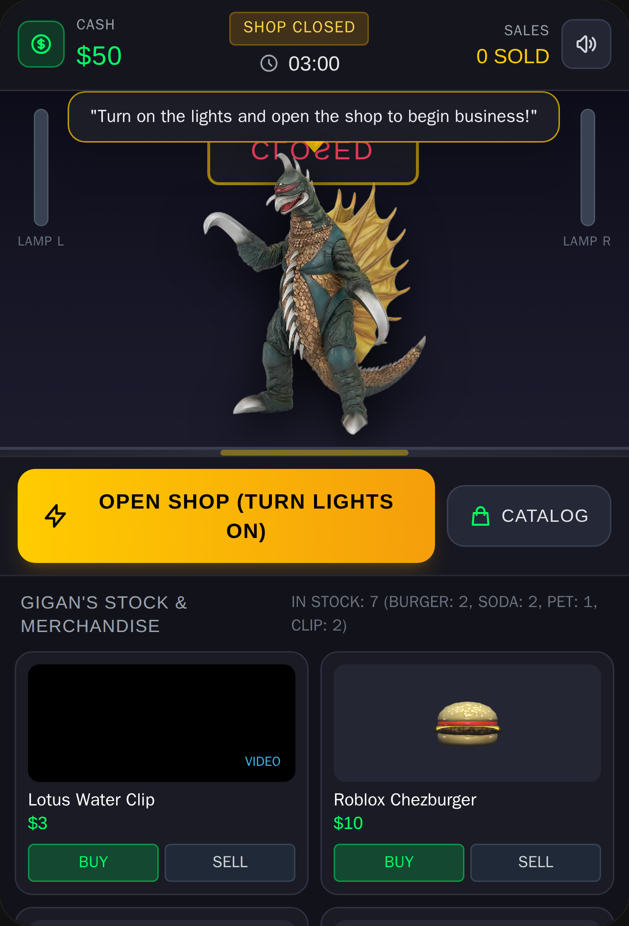 Gigan's Shop! (Fixed gigan's talking and different sounds) cover