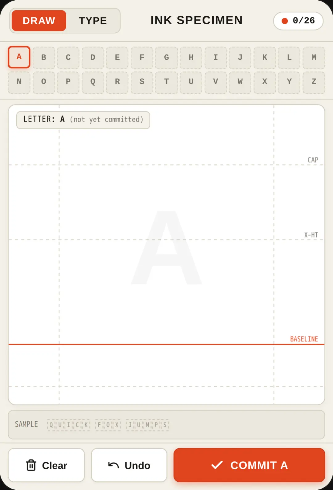 Ink Specimen — Custom Font Studio cover