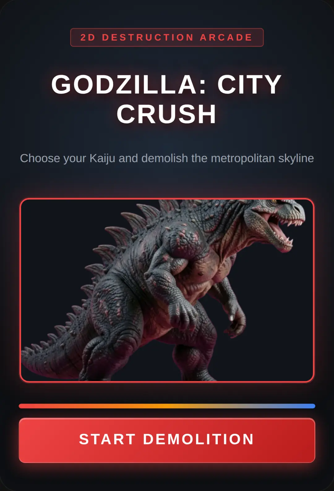 Godzilla destroying cover
