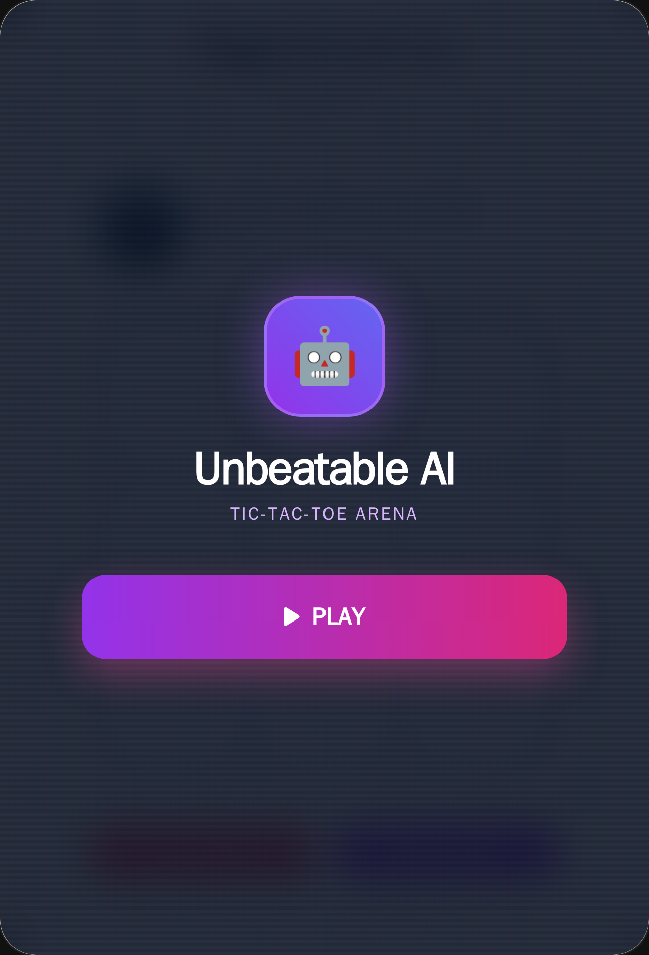 Unbeatable AI Tic-Tac-Toe