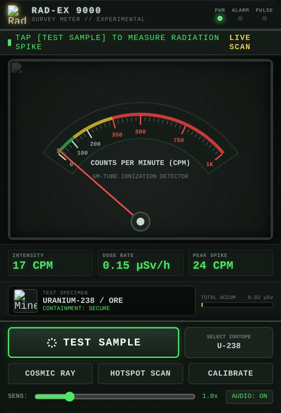 RAD-EX 9000 // IONIZATION SURVEY METER cover