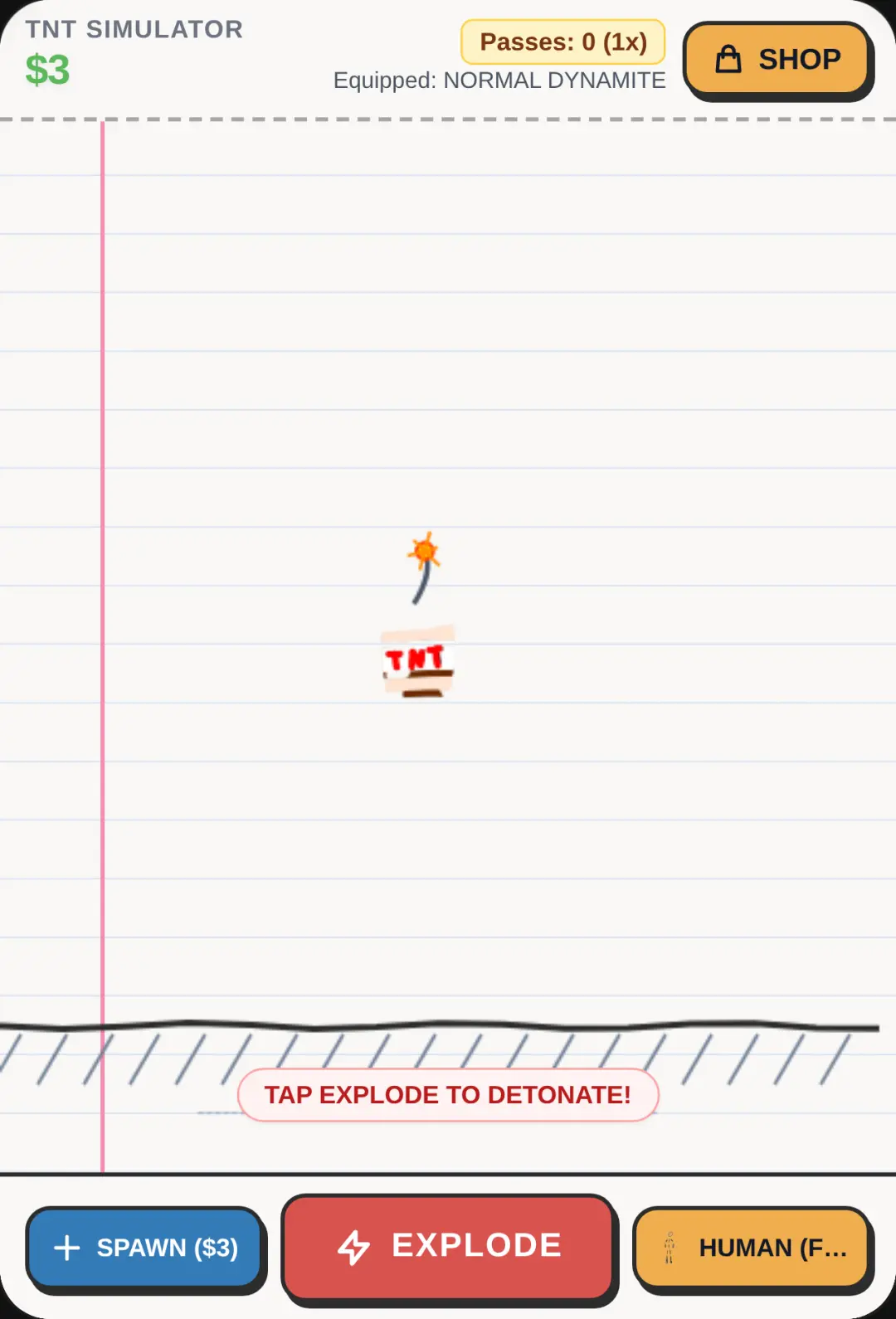 TNT simulator cover