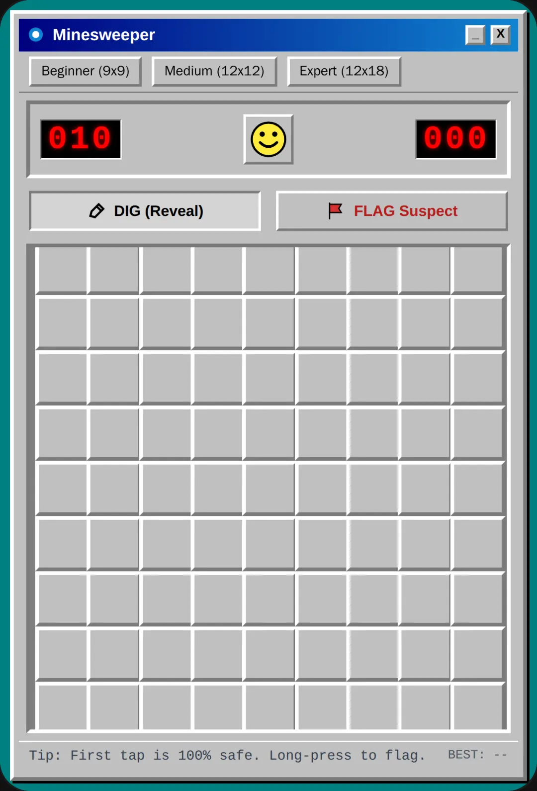 Minesweeper cover
