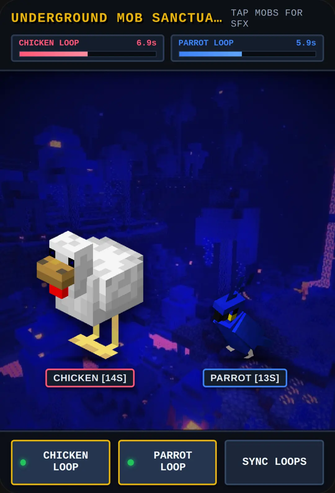 Minecraft blue parrot shifted teaster 1 cover