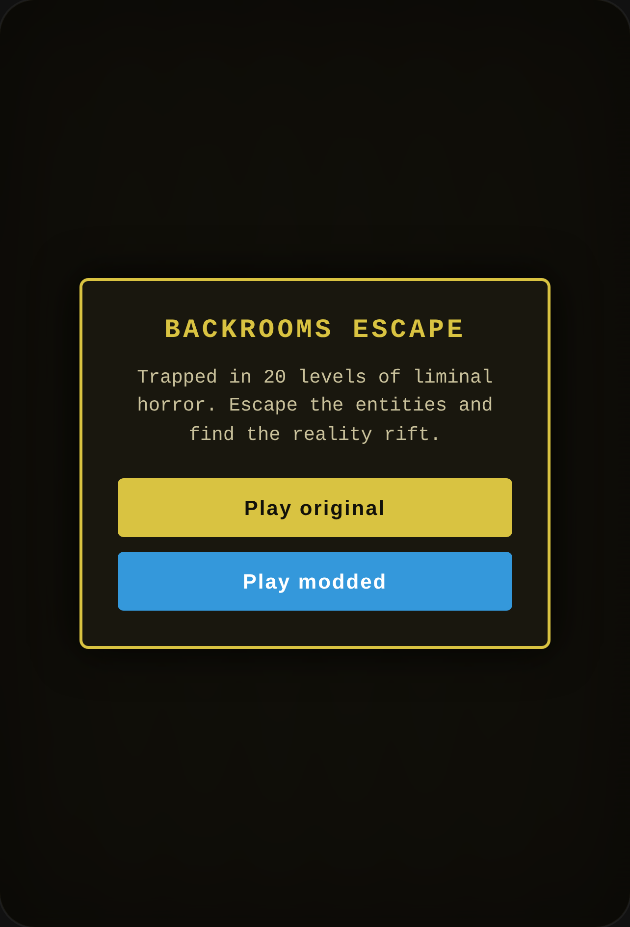 Update (The backrooms) cover
