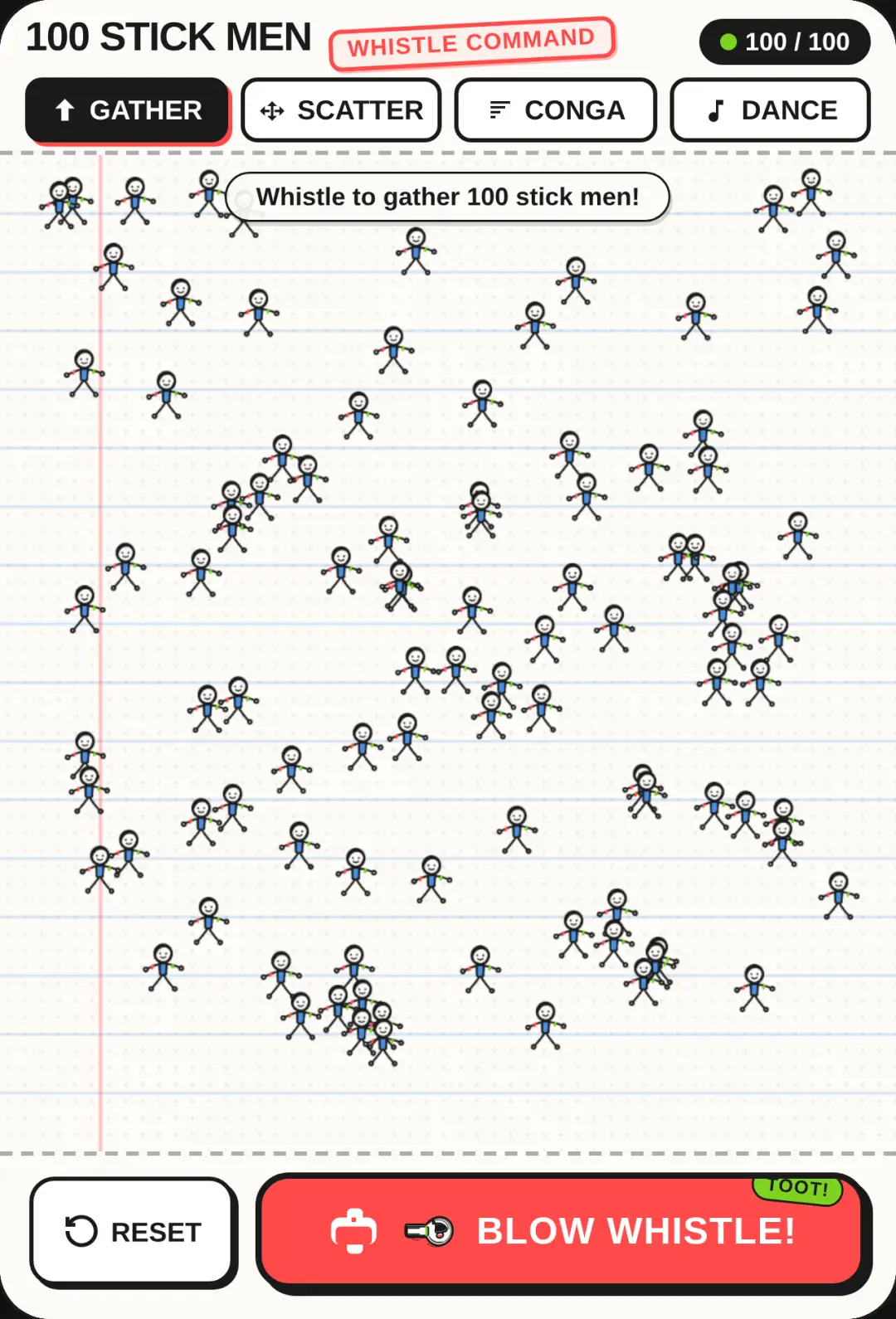 100 Stick Men & Whistle cover