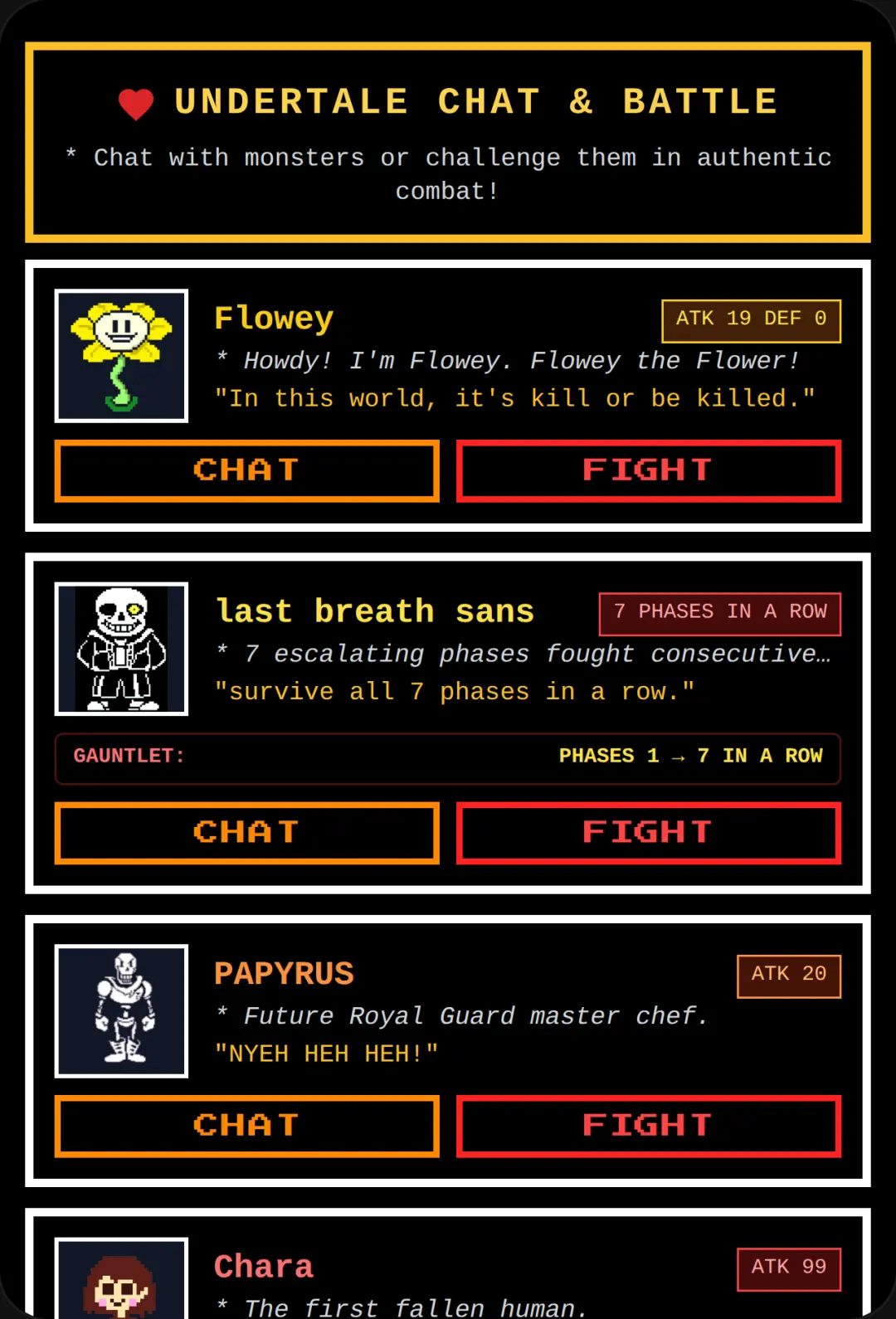 Undertale Chat & Battle cover