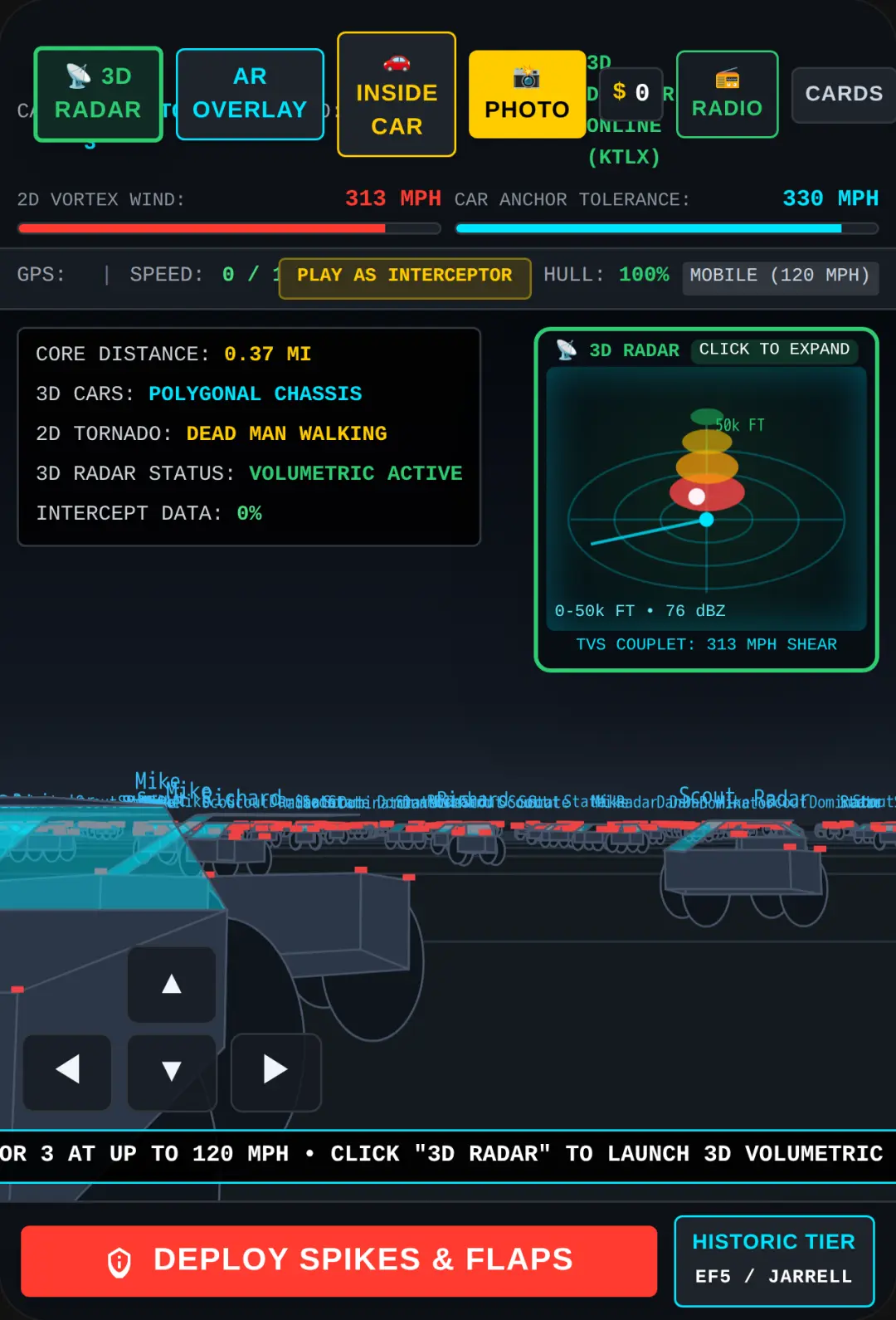 Dead Man Walking: 3D Volumetric Radar, 3D Cars & 2D Tornado Intercept cover