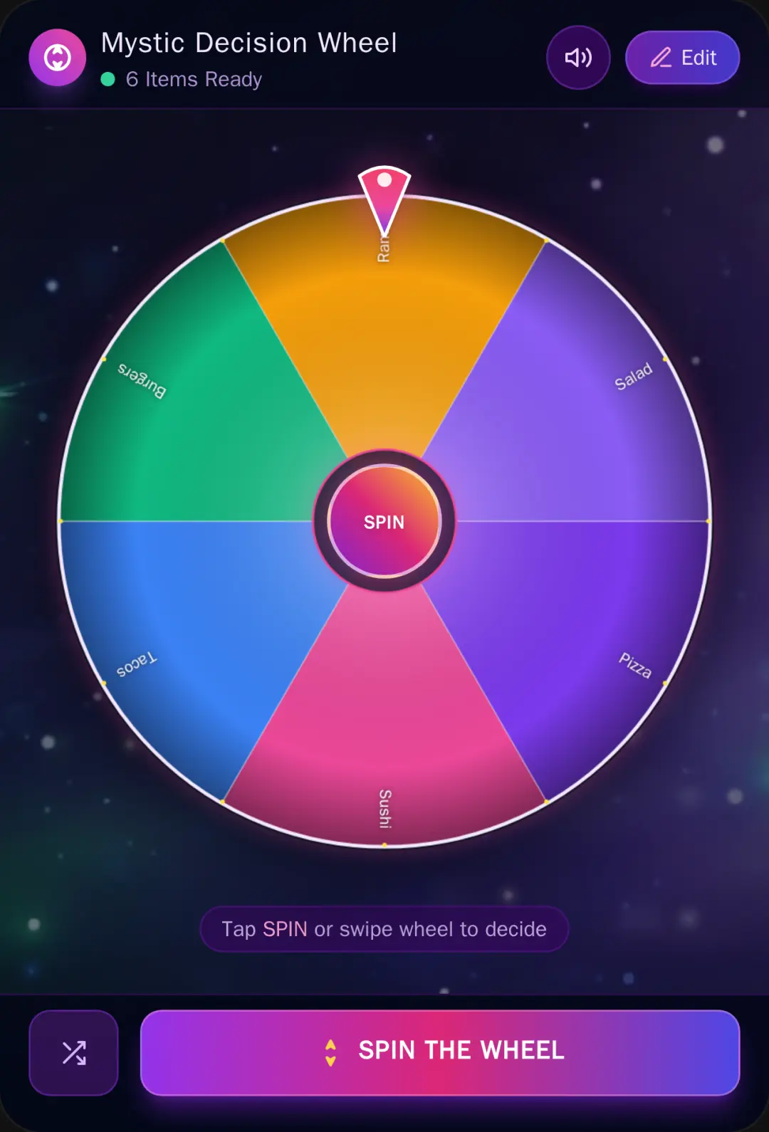 Mystic Decision Wheel cover