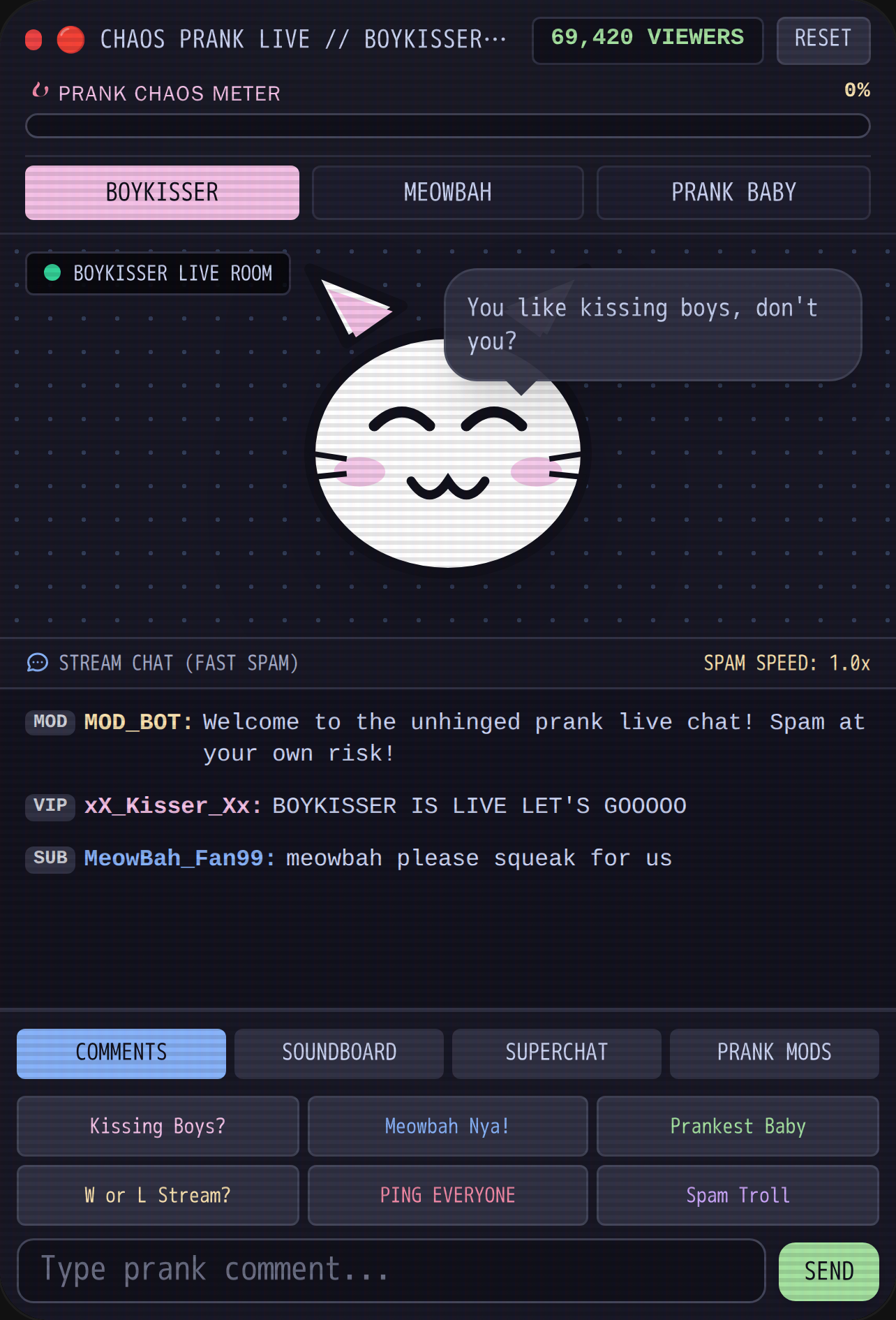 Chaotic Prank Stream: Boykisser & Meowbah cover