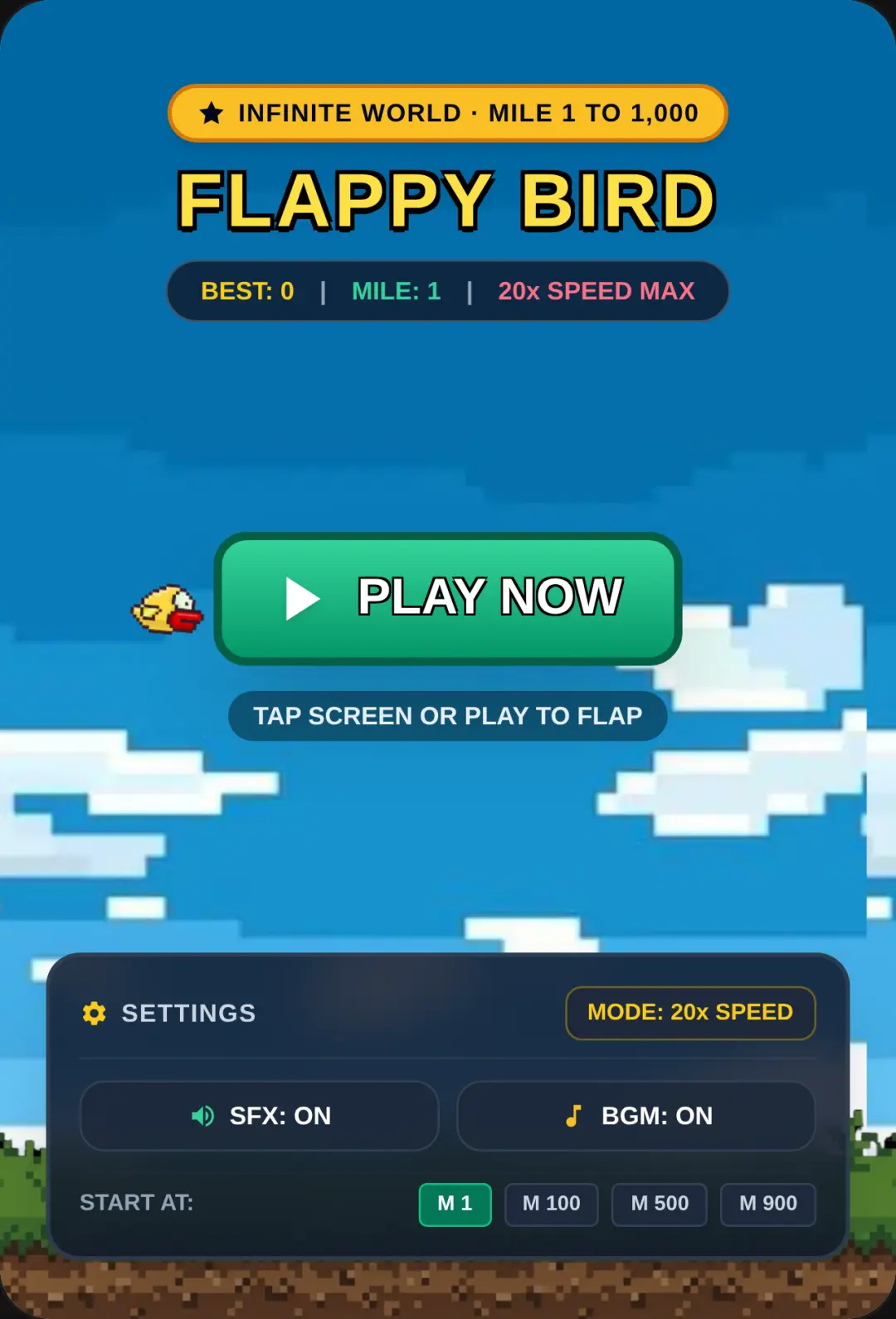 Flappy Bird: Mile 1 to 1000 cover