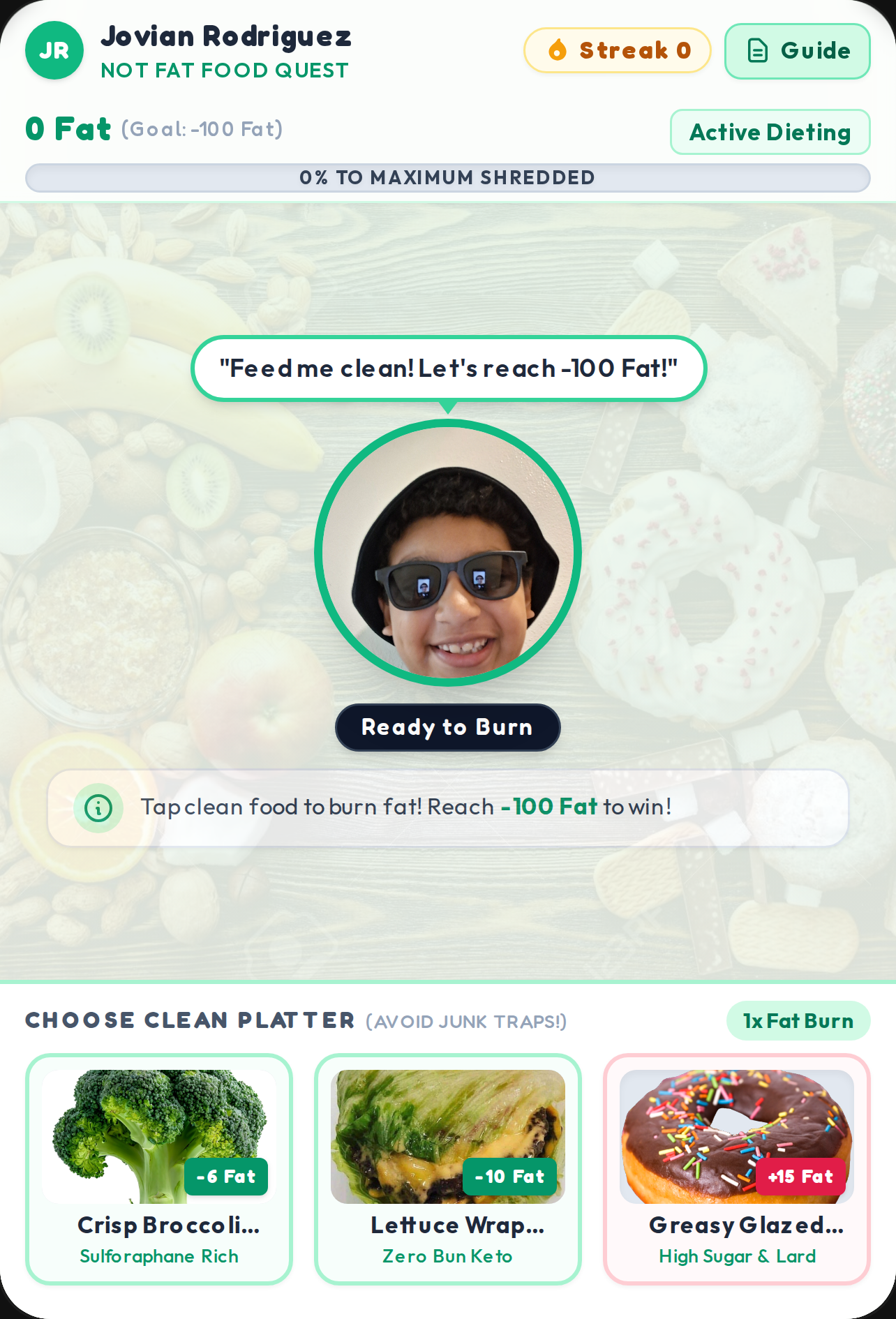 Jovian Rodriguez: Not Fat Food cover